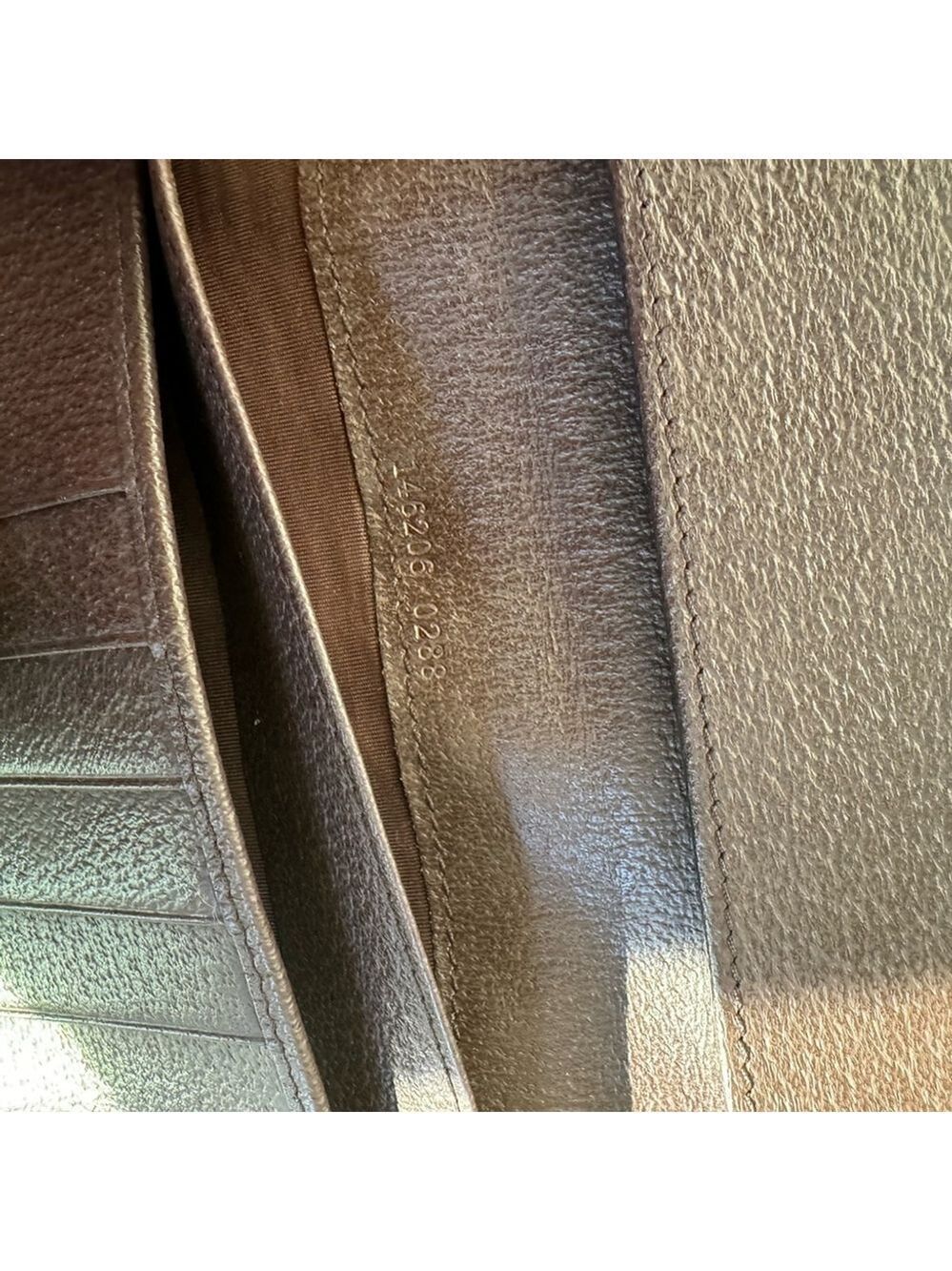 Gucci GG Supreme Canvas Leather Wallet Brown - Picture 13 of 13